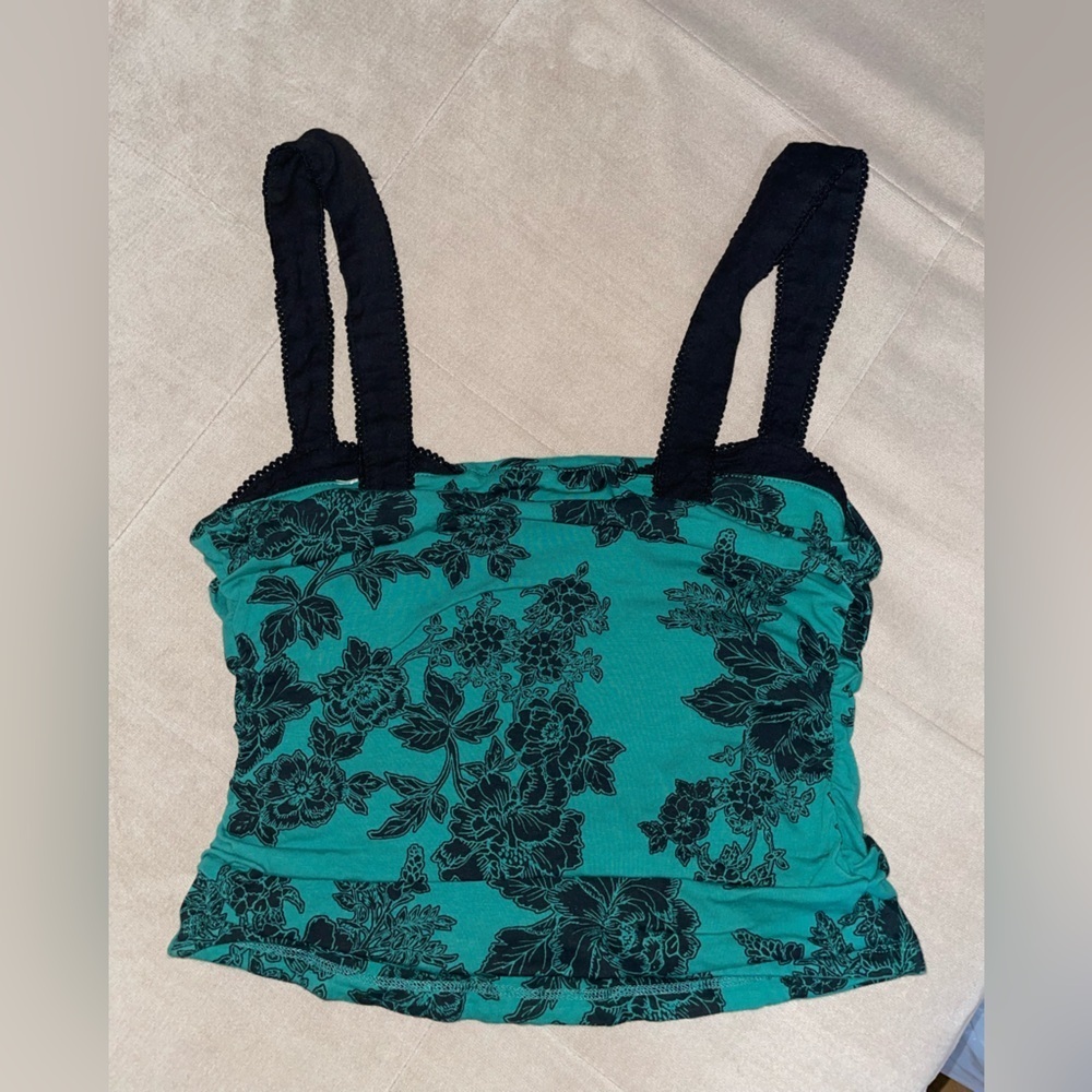 NWOT Free People Printed 2 Tone Tank - Picture 4 of 6